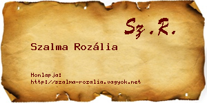 Szalma Rozália névjegykártya