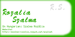 rozalia szalma business card
